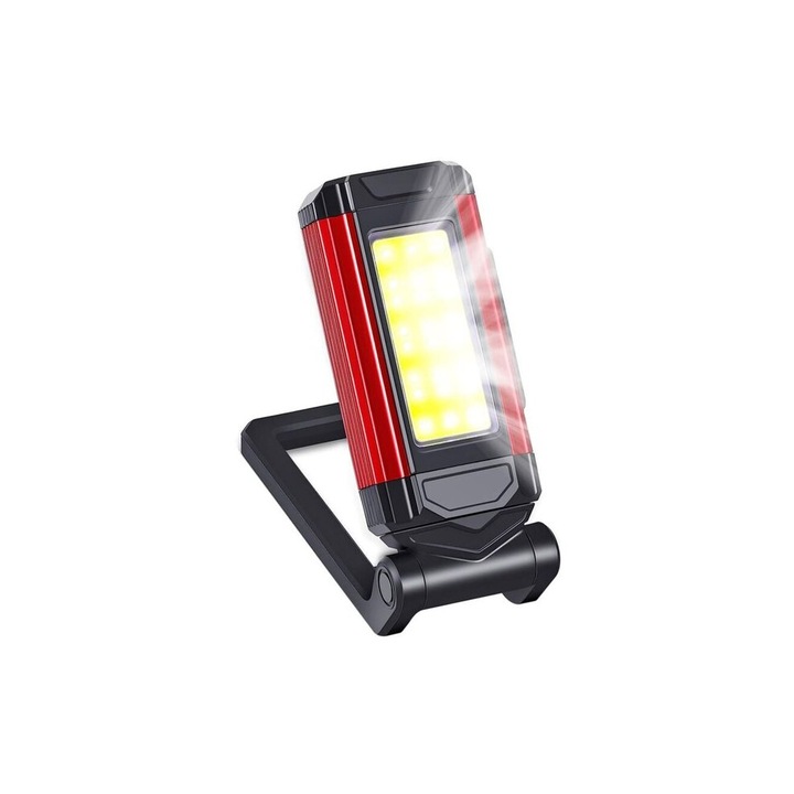 LED munkalámpa 1000 lumen, USB-ről tölthető, mágneses, összecsukható, IPX6, 1800mAh