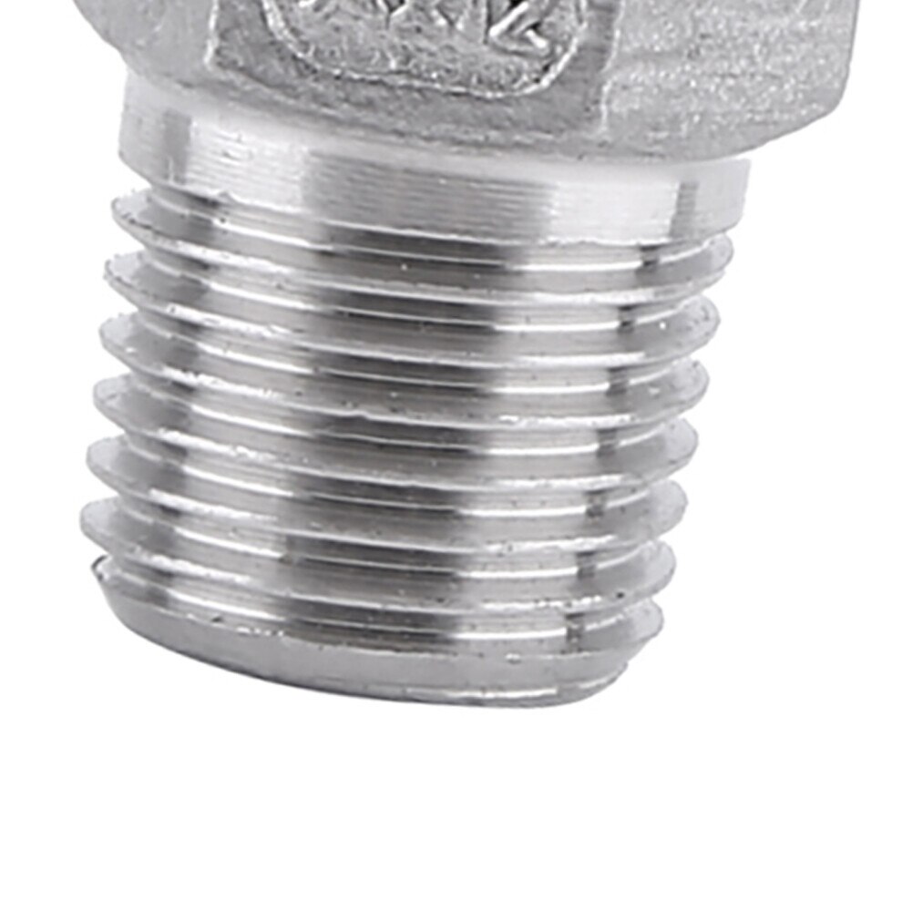 Conector furtun inox 304, filet BSP, 1/4x12mm, gri