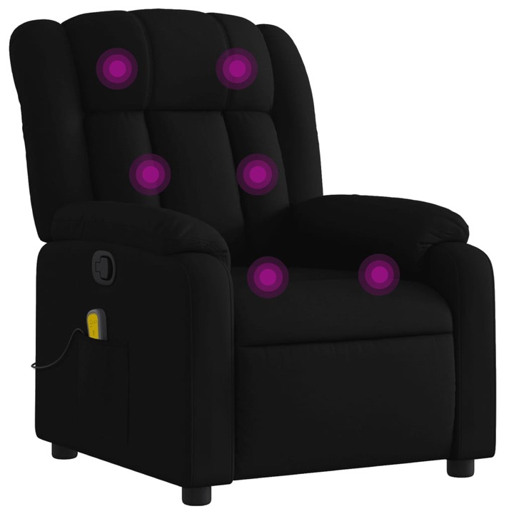 vidaXL fekete szövet masszázsfotel 3205778