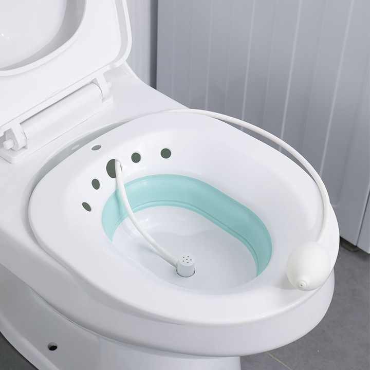 Bidet pliabil, baie de sezut, 39x36x12cm, alb