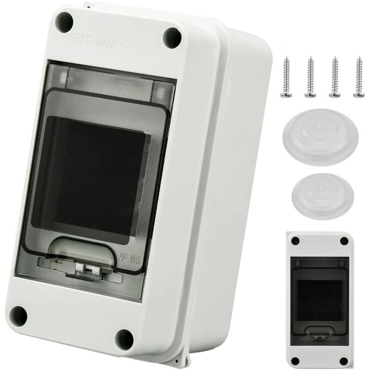 Kültéri vízálló elektromos elosztószekrény 3 modul IP65 30x20x10cm