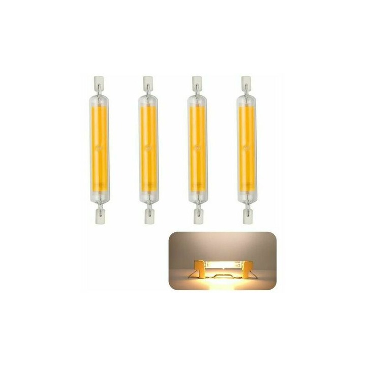 Комплект 4 LED крушки R7S 118mm 20W топло бяла светлина 3000K 1600LM димируеми