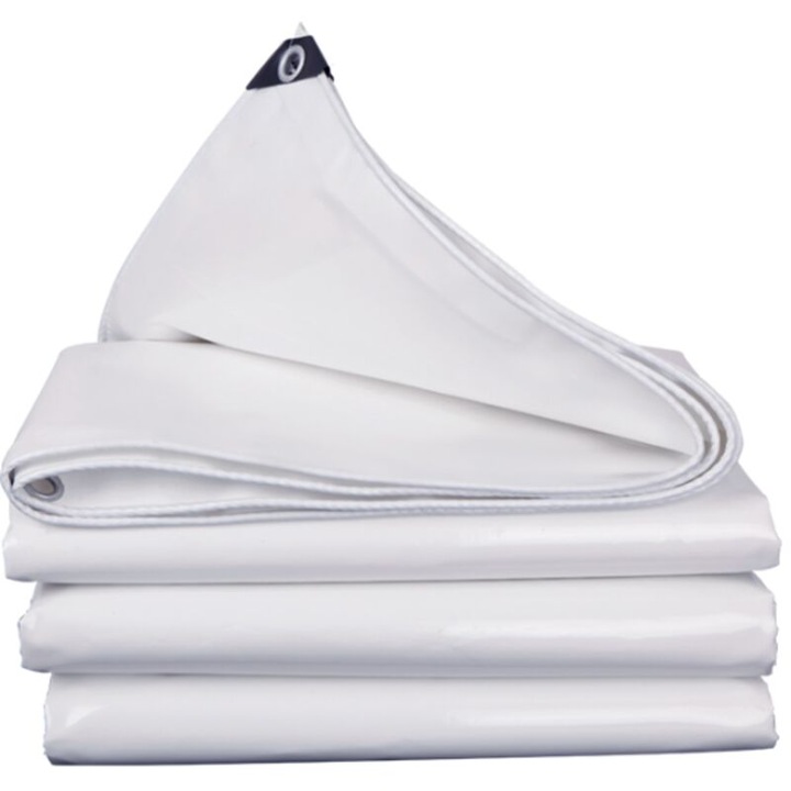 Prelata impermeabila PVC 2x3m alb rezistenta la intemperii si rupere