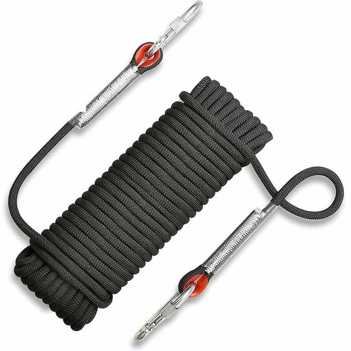 Coarda de siguranta 20m, 12mm, negru, rezistenta, usoara