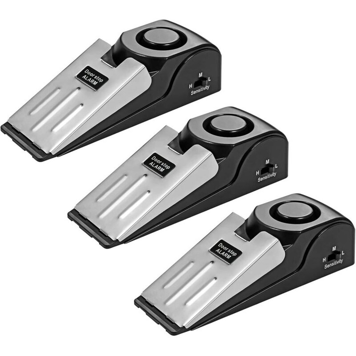 Butoias usa cu alarma, 3 niveluri, alb, 10-35mm