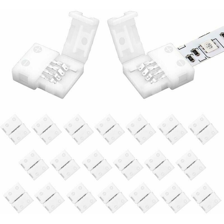 RGB LED szalag csatlakozó készlet 8mm, 5m hosszabbító kábellel, többszínű