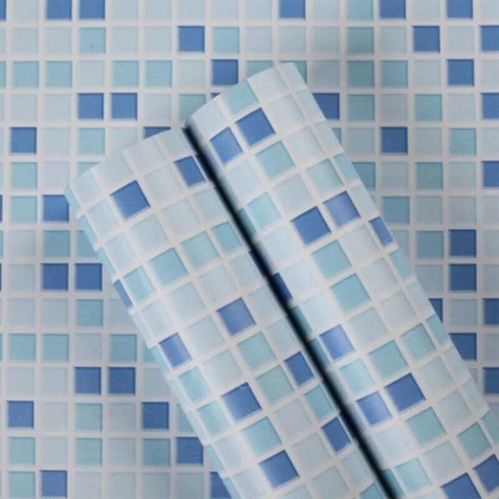 Tapet autocolant mozaic albastru 61x100 cm impermeabil