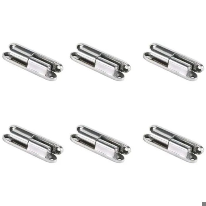 6 db horganyzott zsanér készlet 14.5x80mm beltéri ajtókhoz