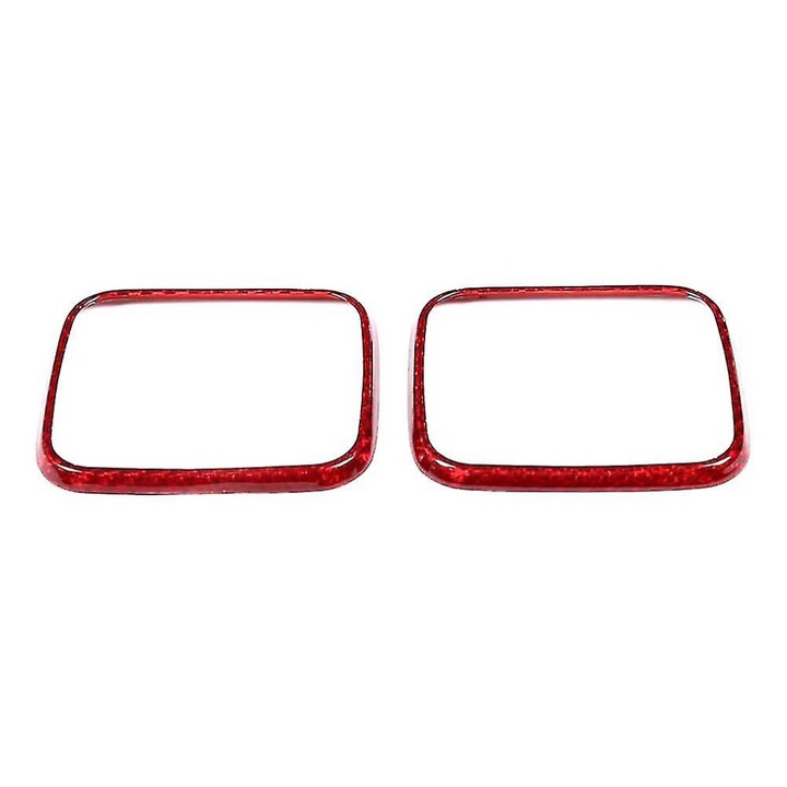 Set 2 protectii grila difuzoare bord fibra carbon rosu 2019x2022