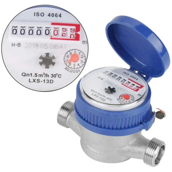 Contor apa rece mecanic digital 15mm cu ecran