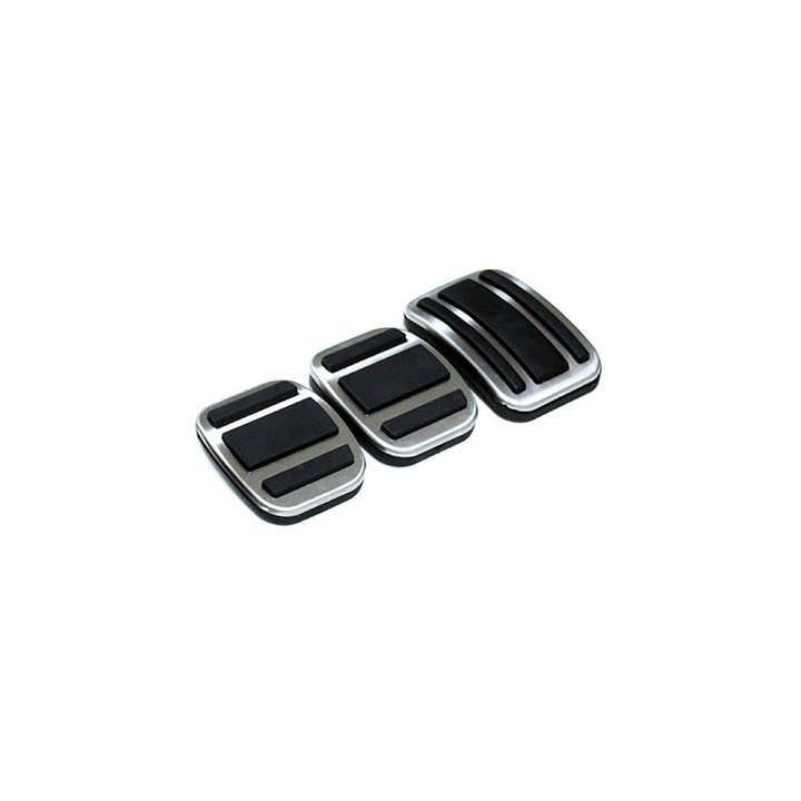 Set capace pedale aluminiu cauciuc Peugeot 308 3008 408 argintiu