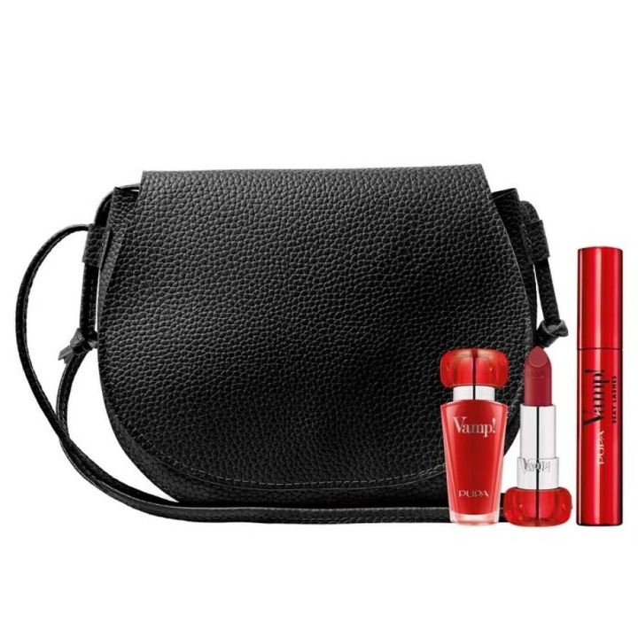Set Pupa: Vamp!, Paraben-Free, Volume, Cream Ruj, 301, Intense Red, 3.5 g + Vamp! Sexy Lashes, Paraben-Free, Mascara, 011, Sexy Black, 12 ml *Tester