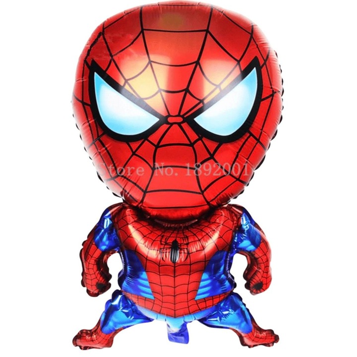 Комплект от 4 балона: Комплект от 2 фолиеви балона Spider 80 x 49 см + 2 балона с цифри 100 см височина
