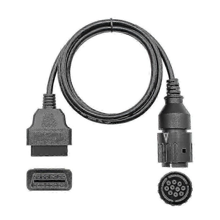 Cablu diagnostic 10 pini pentru BMW ICOM A2 ICOM-D, negru, 1.5m