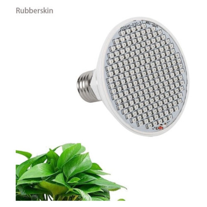 LED крушка за растения 20W пълен спектър E27 200 LED-а