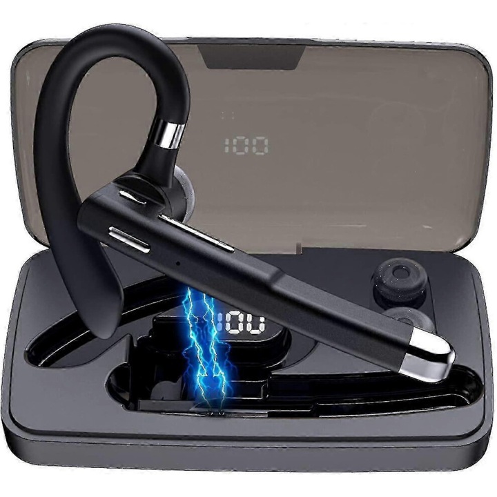 Vezeték nélküli Bluetooth 5.0 fülhallgató, 28 óra üzemidő, fekete, S/M/L