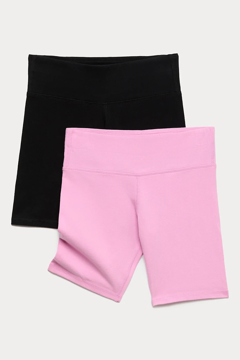 JoJo Maman Bebe, Set de pantaloni scurti - 2 perechi, Roz/Alb