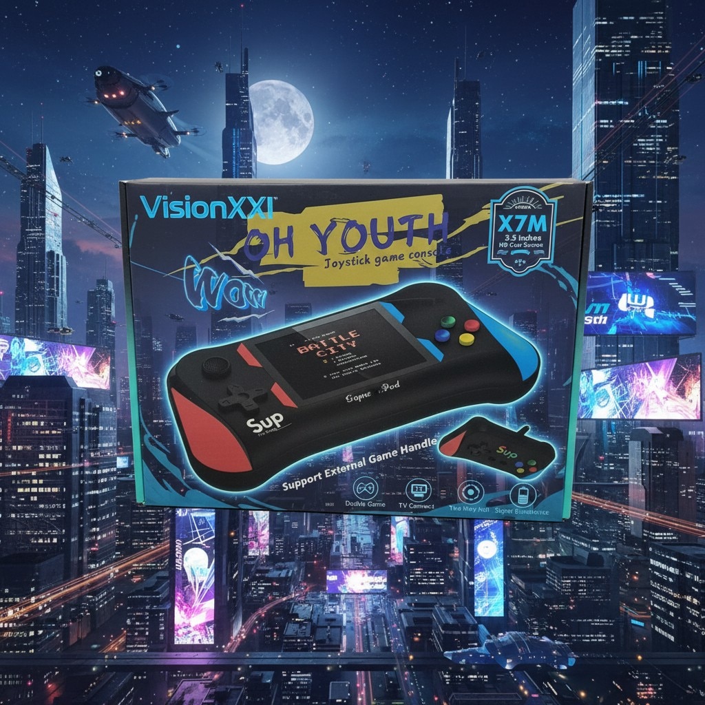Consola de Jocuri Retro Portabila X7M, Ecran HD 3.5 Inch, 500 de Jocuri Incluse, Acumulator 1200mAh, Conectare TV, Suport Controller Extern, Design Ergonomic