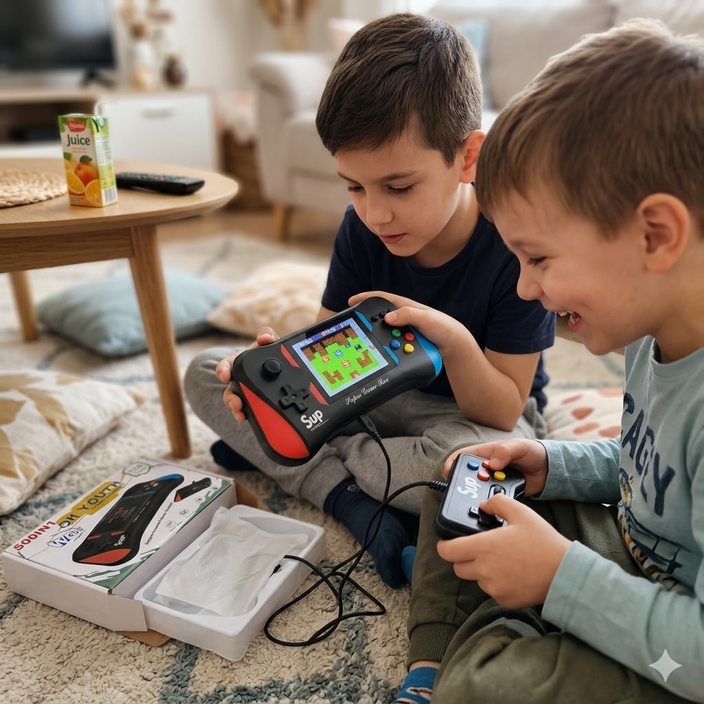 Consola de Jocuri Retro Portabila X7M, Ecran HD 3.5 Inch, 500 de Jocuri Incluse, Acumulator 1200mAh, Conectare TV, Suport Controller Extern, Design Ergonomic