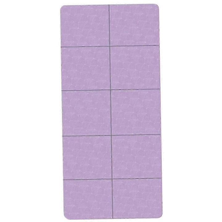 Saltea yoga pliabila, mov, TPE, antiderapanta, 183x61x0.4cm