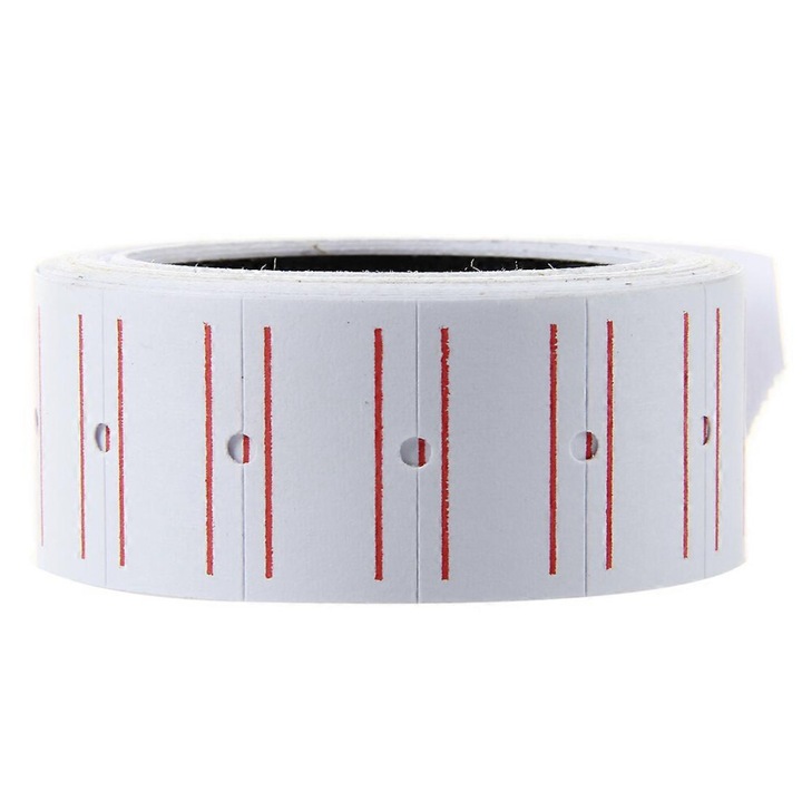 Benzi etichete autocolante, 10 role, alb, 5x3cm
