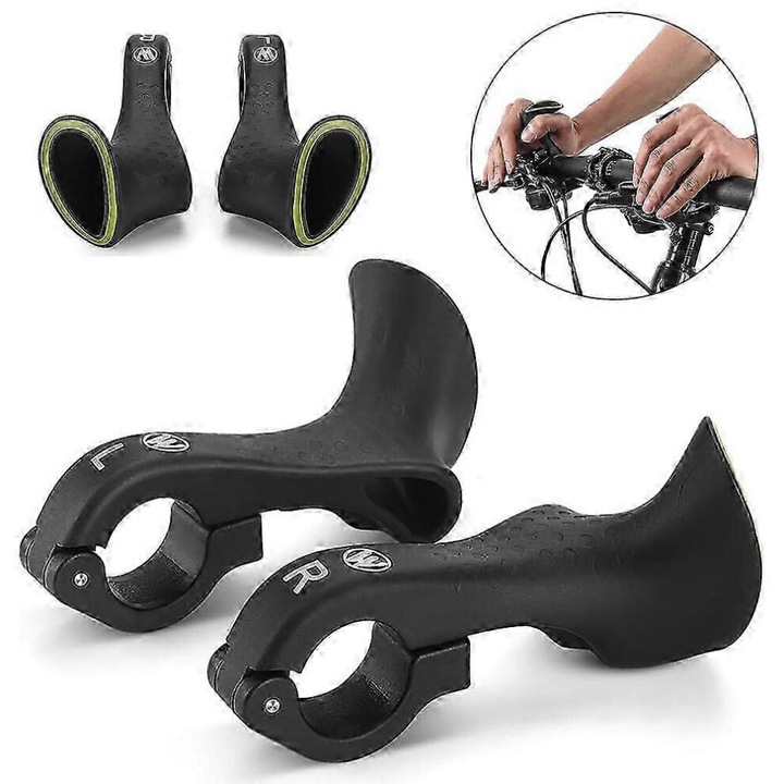 Mansoane bicicleta 22.2mm nylon ergonomice set 2 buc
