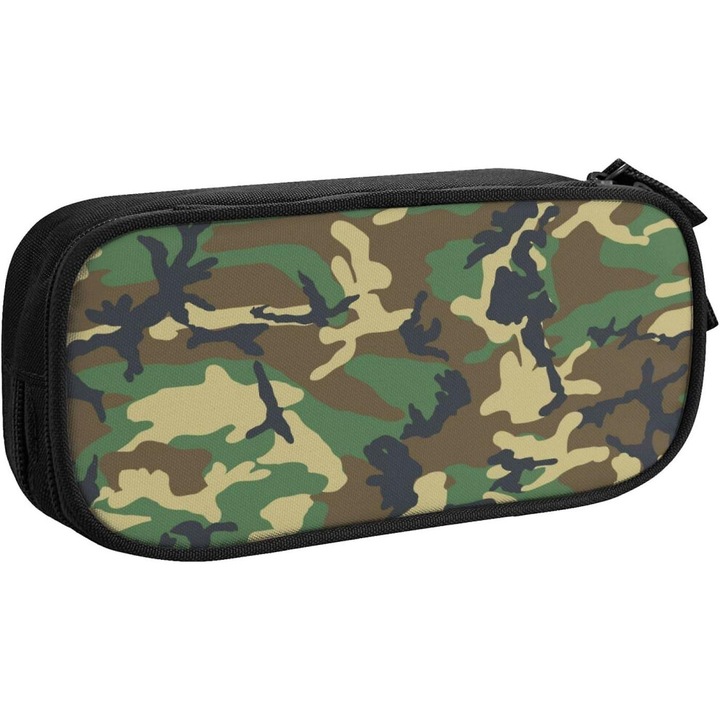 Penar camuflaj cu doua fermoare, organizator, multicolor, o marime