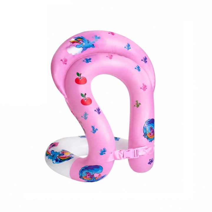 Vesta de inot pentru copii, gonflabila, PVC, roz, marimea S, 2-6 ani