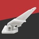 Tub Pitot anemometru marin plastic alb 80 mph 15x5cm