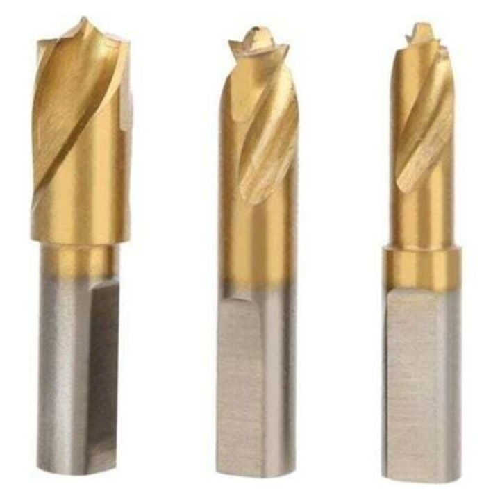 Set 3 burghie HSSCO 6.5mm 8mm 10mm pentru sudura punctiforma