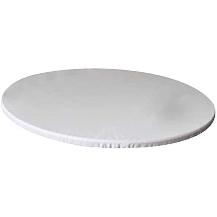 Kerek asztalterítő, 120cm, fehér, vízálló, rugalmas