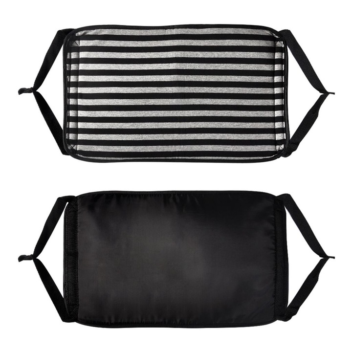 Suport picioare reglabil, hamac, nylon si bumbac, negru, 39.5x24cm