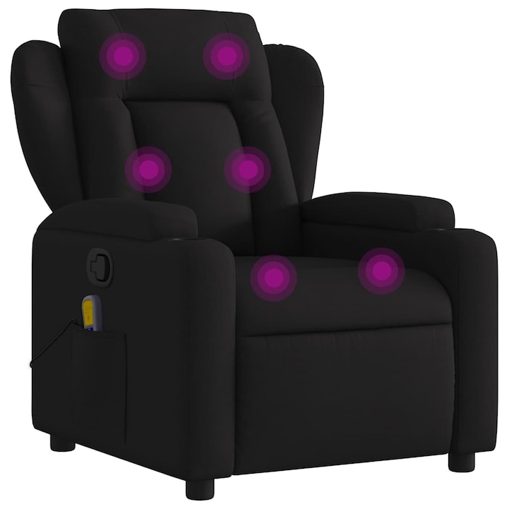 vidaXL fekete szövet masszázsfotel 3206002