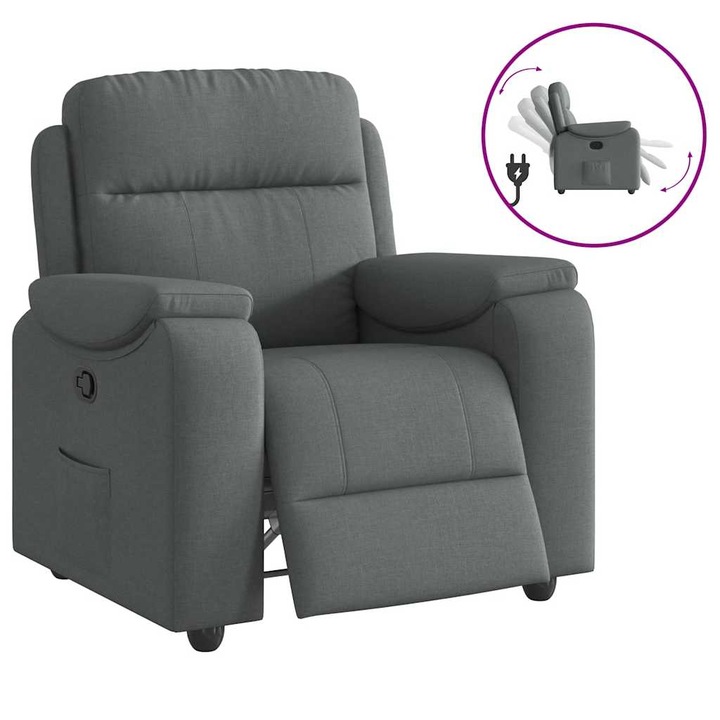 vidaXL sötétszürke szövet relaxfotel 3303546