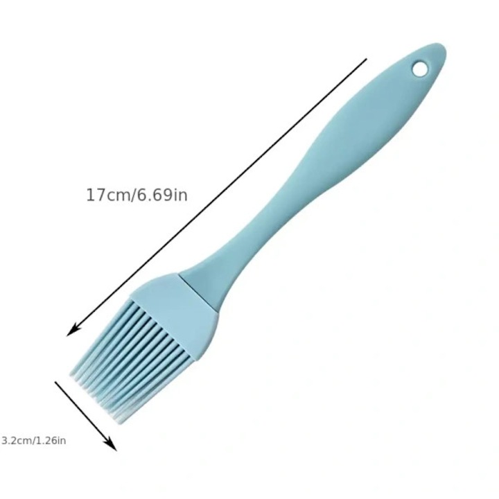 Pensula silicon pentru ulei si condimente, albastru, 1 buc