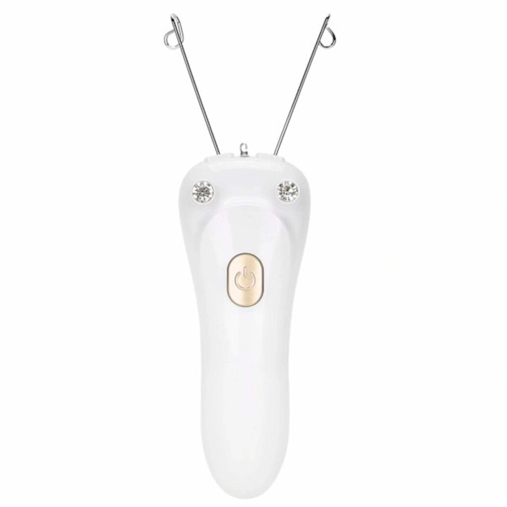Epilator electric cu fir de bumbac pentru fata, alb, 12x3cm