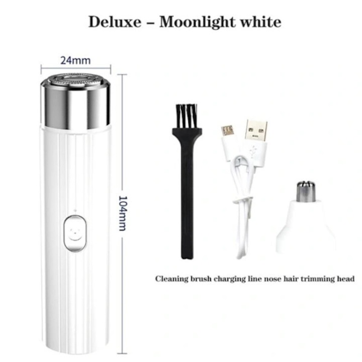 Мини електрическа самобръсначка, бяла, USB, 5Wx2,4V, 600mAh