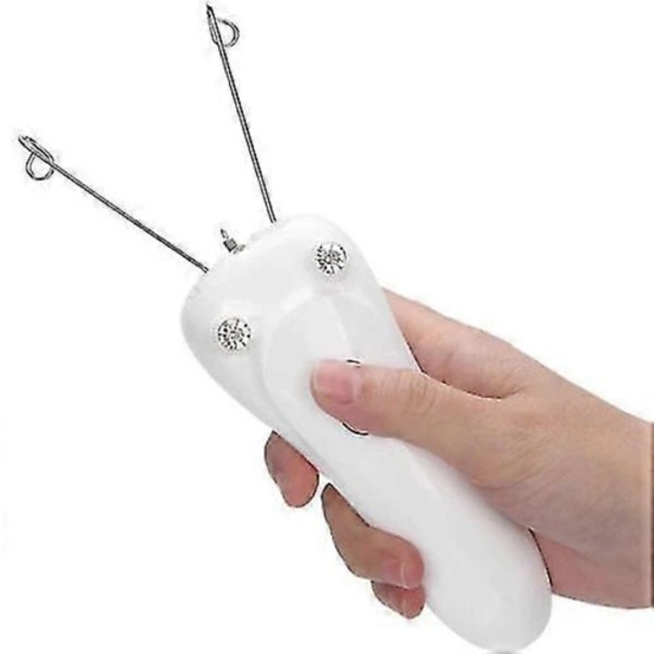 Epilator facial electric cu ata din bumbac, LED integrat, incarcare USB rapida, Roz, 1 buc