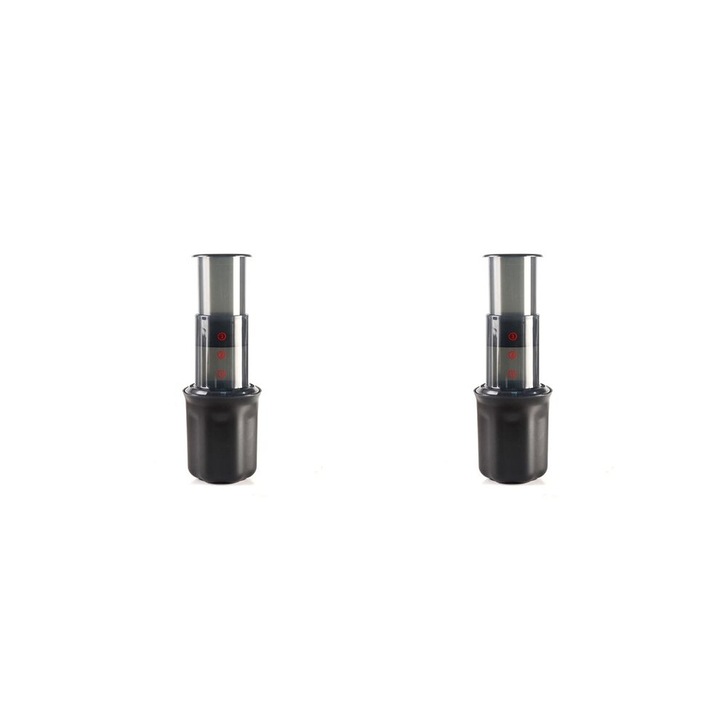 Set 2 cafetiere portabile espresso, compact, alb, 14.6cm