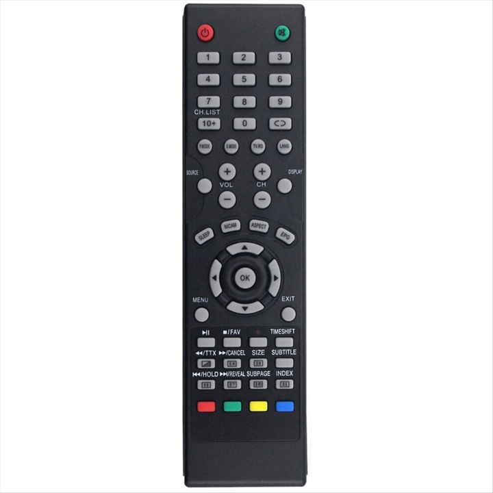 Univerzális fekete távirányító ABS 2xAAA