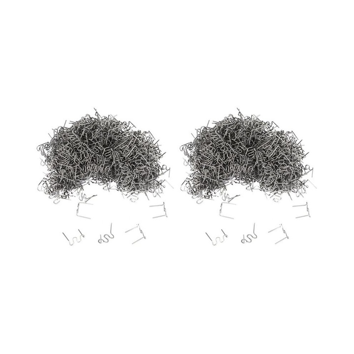 Set 2000 capse ondulate 0.6mm argintiu inox pentru reparat bara auto