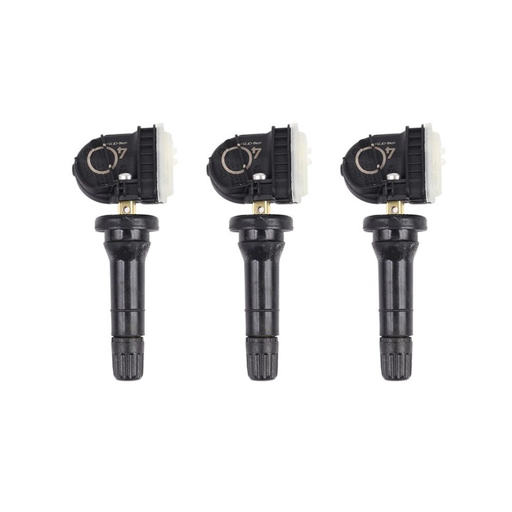 Set 3 senzori presiune roti 433MHz, negru-argintiu, plastic-metal