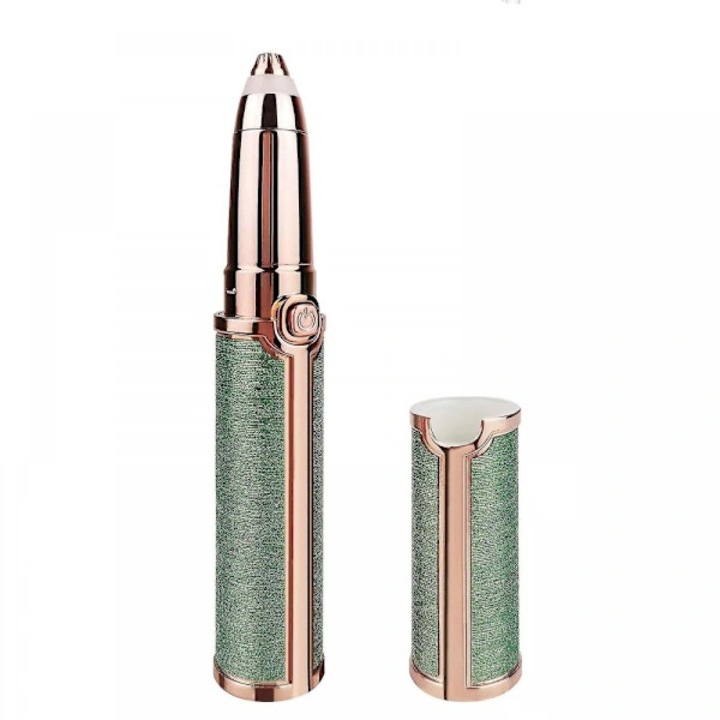 Szemöldök trimmer és arc epilátor, 2 az 1-ben, zöld, 2x2x12.5cm