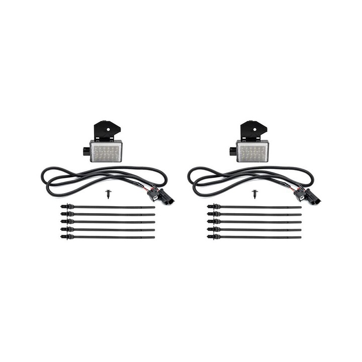 Set 2 LED lumini sub capota, xenon alb, 6000K, 3W, 8V-15V, IP67, 50x000h, negru, Ram 1500 2500 3500 2009-2018