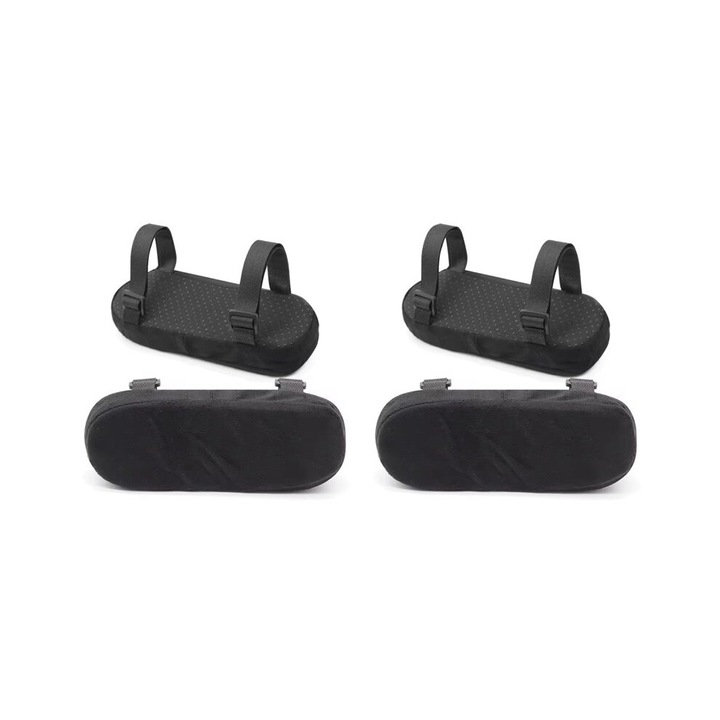 Set 4 bureti suport brat scaun birou spuma memorie, plus alb, universal