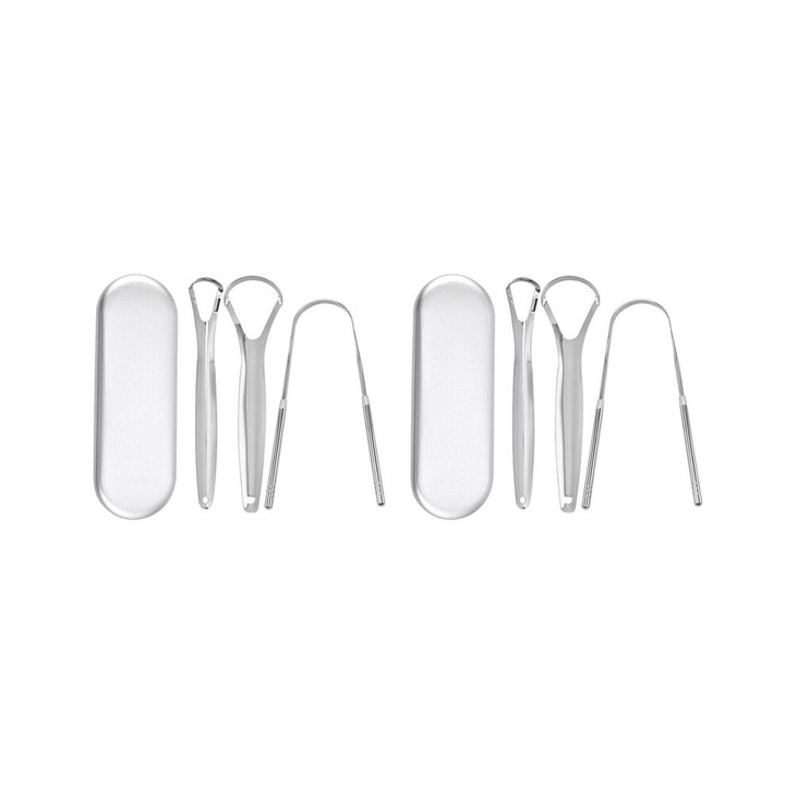Set 2 raclete limba inox, portabile, argintiu