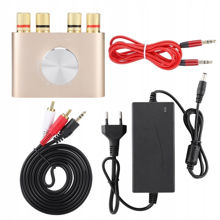Mini digitális Bluetooth erősítő 100W HiFi, fekete, 2.0, kompakt