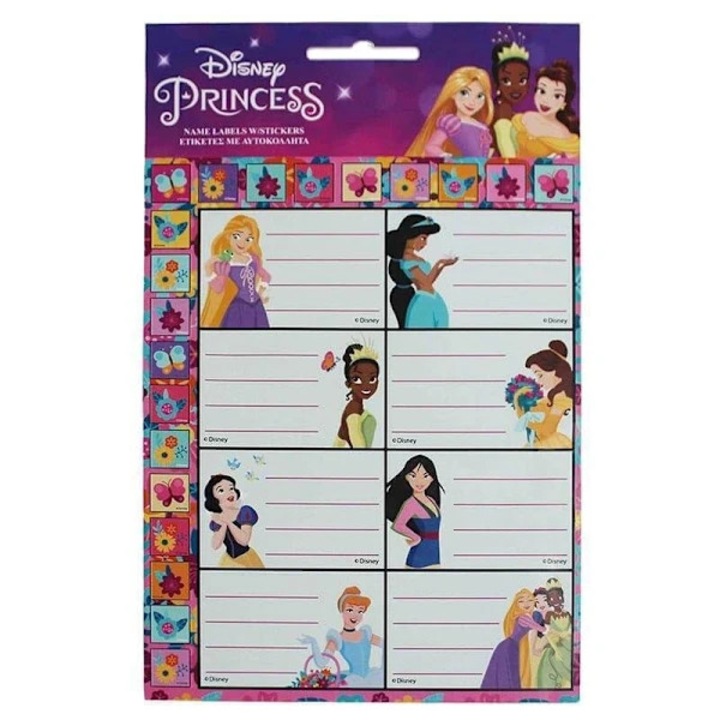 Etichete caiet Disney Princess set 16 buc glitter