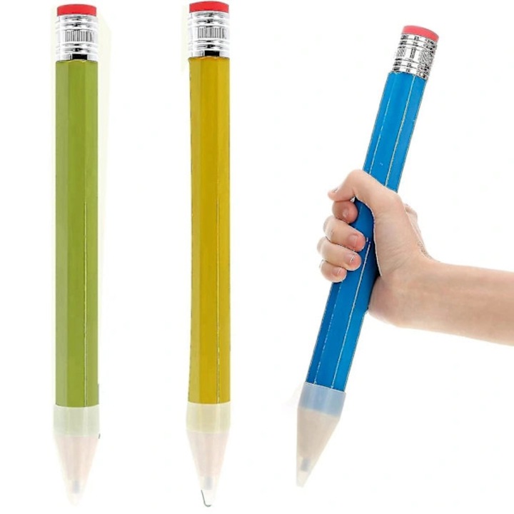 Set 6 creioane jumbo din lemn multicolor 3.5x35cm