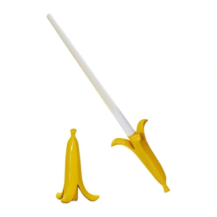 Sabie retractabila jucarie, galben, 12x12x20cm